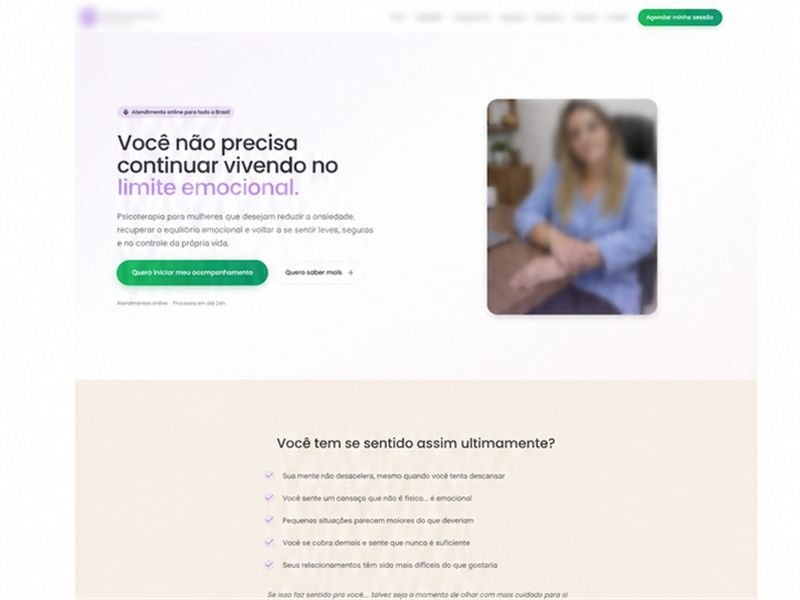 Prévia de site para psicóloga clínica
